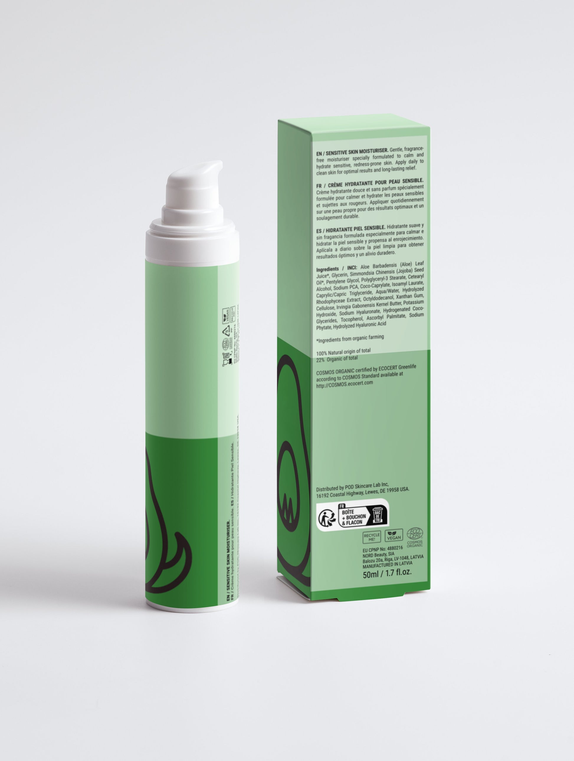 Sensitive Skin Moisturiser, Fragrance Free