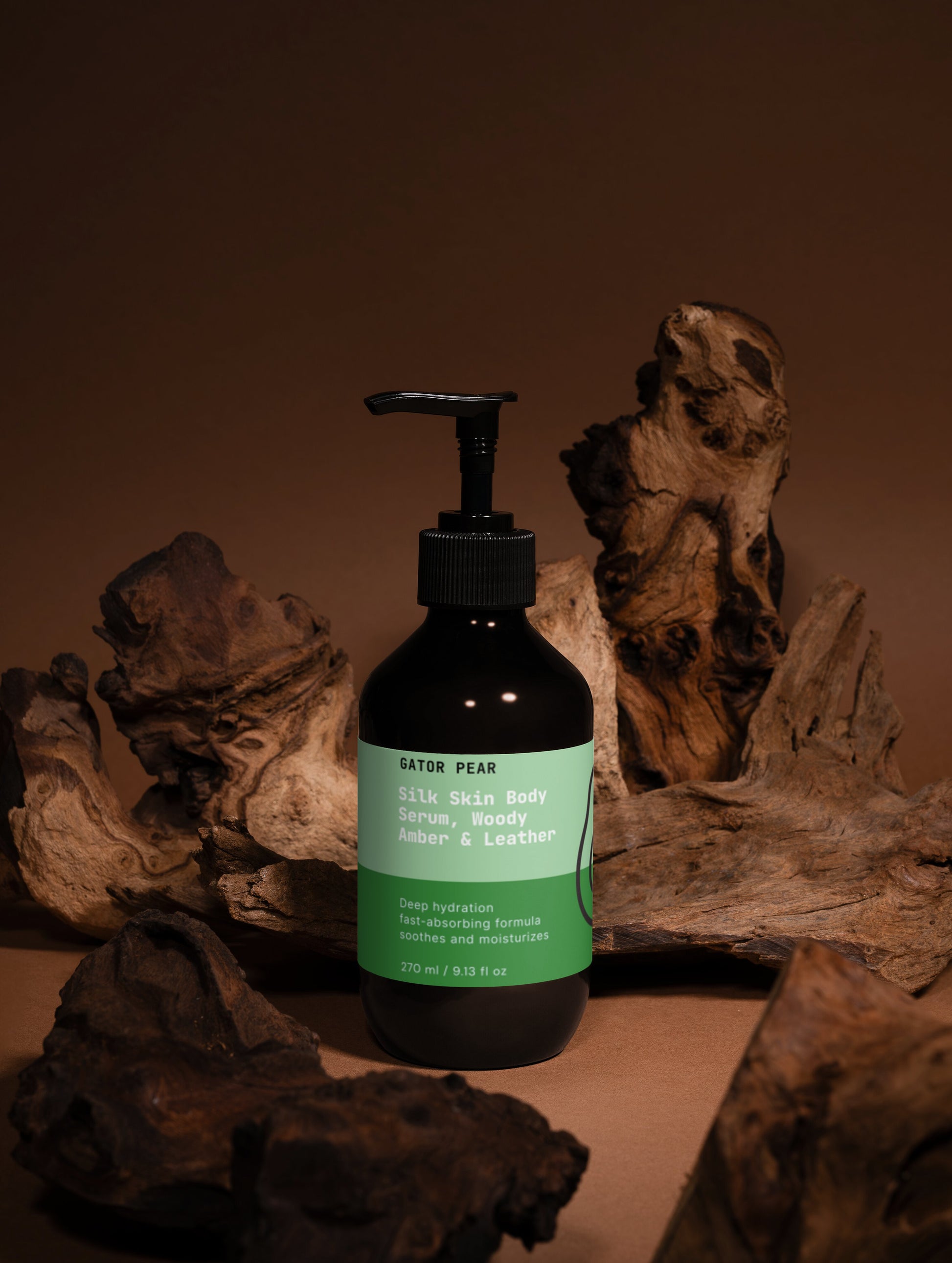 Silk Skin Body Serum, Woody Amber & Leather