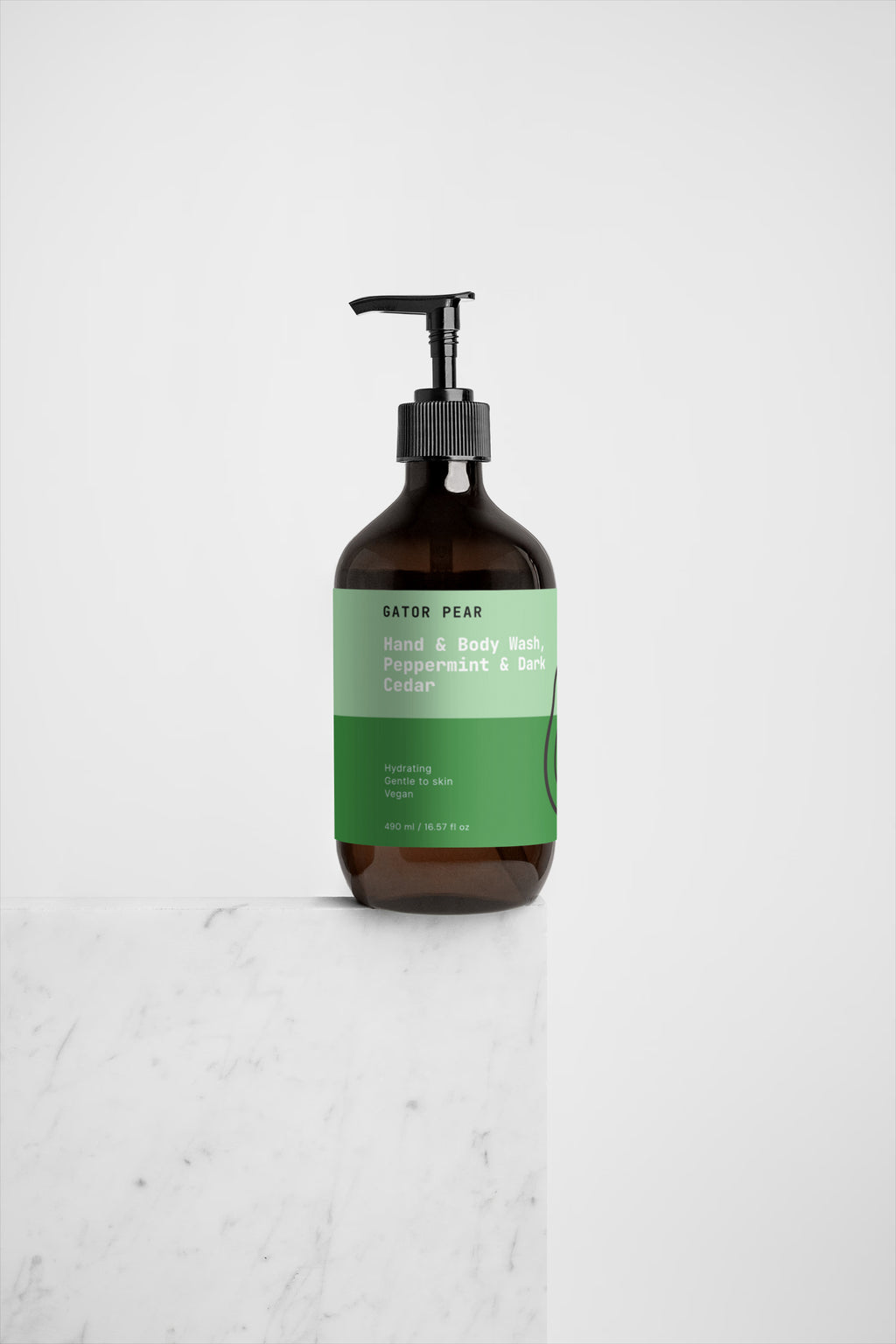 Hand & Body Wash, Peppermint & Dark Cedar