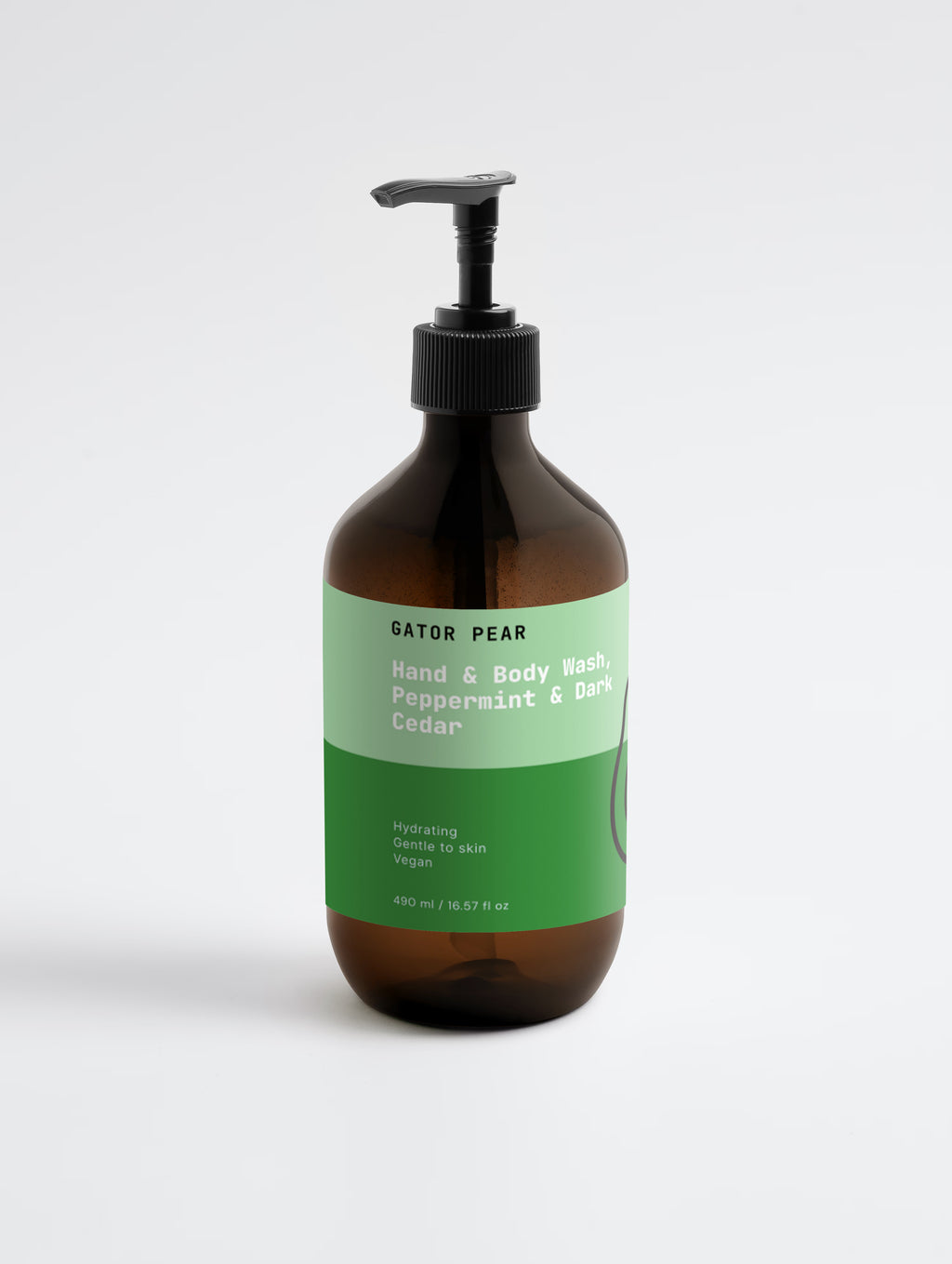 Hand & Body Wash, Peppermint & Dark Cedar