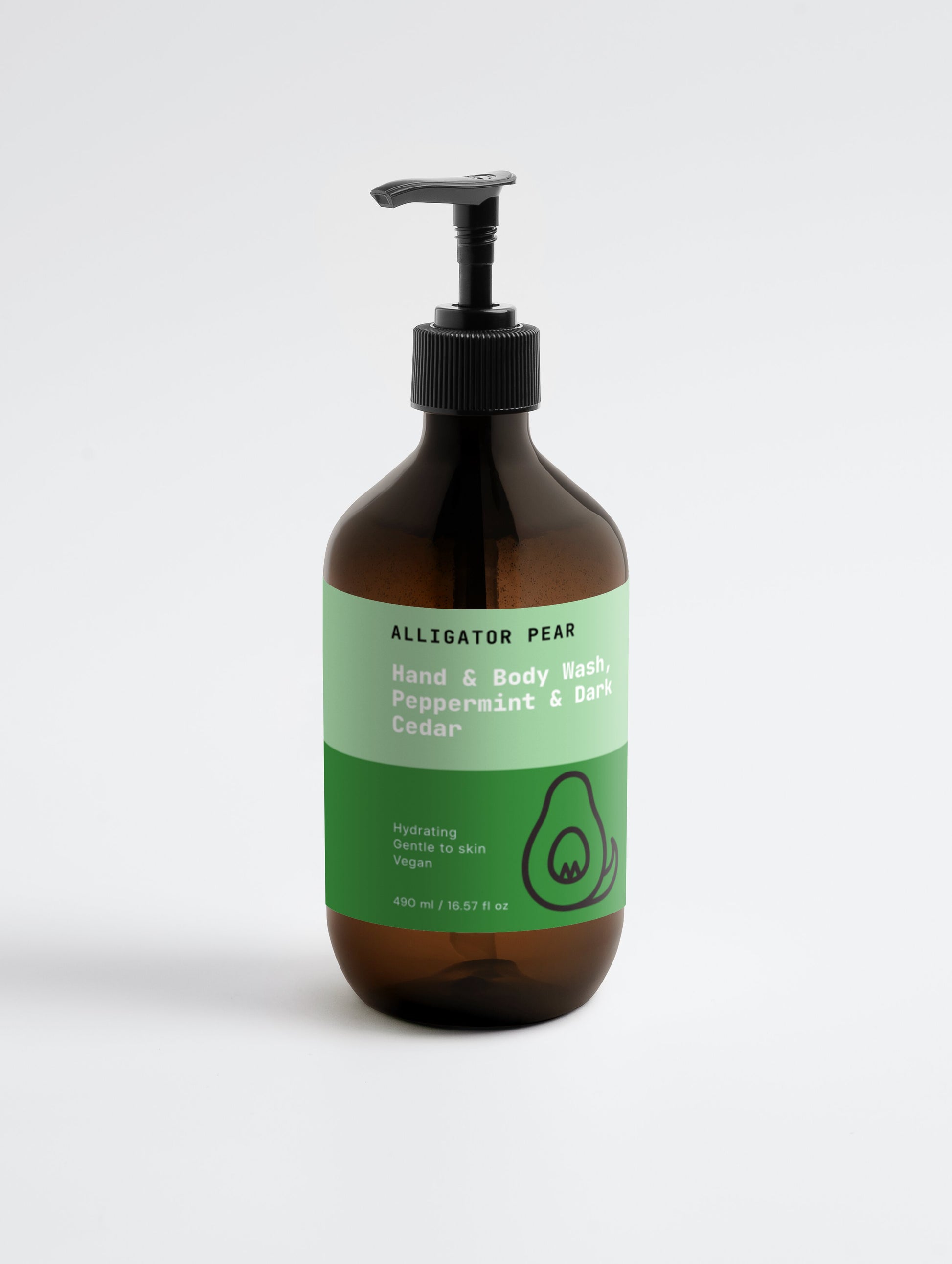 Hand & Body Wash, Peppermint & Dark Cedar