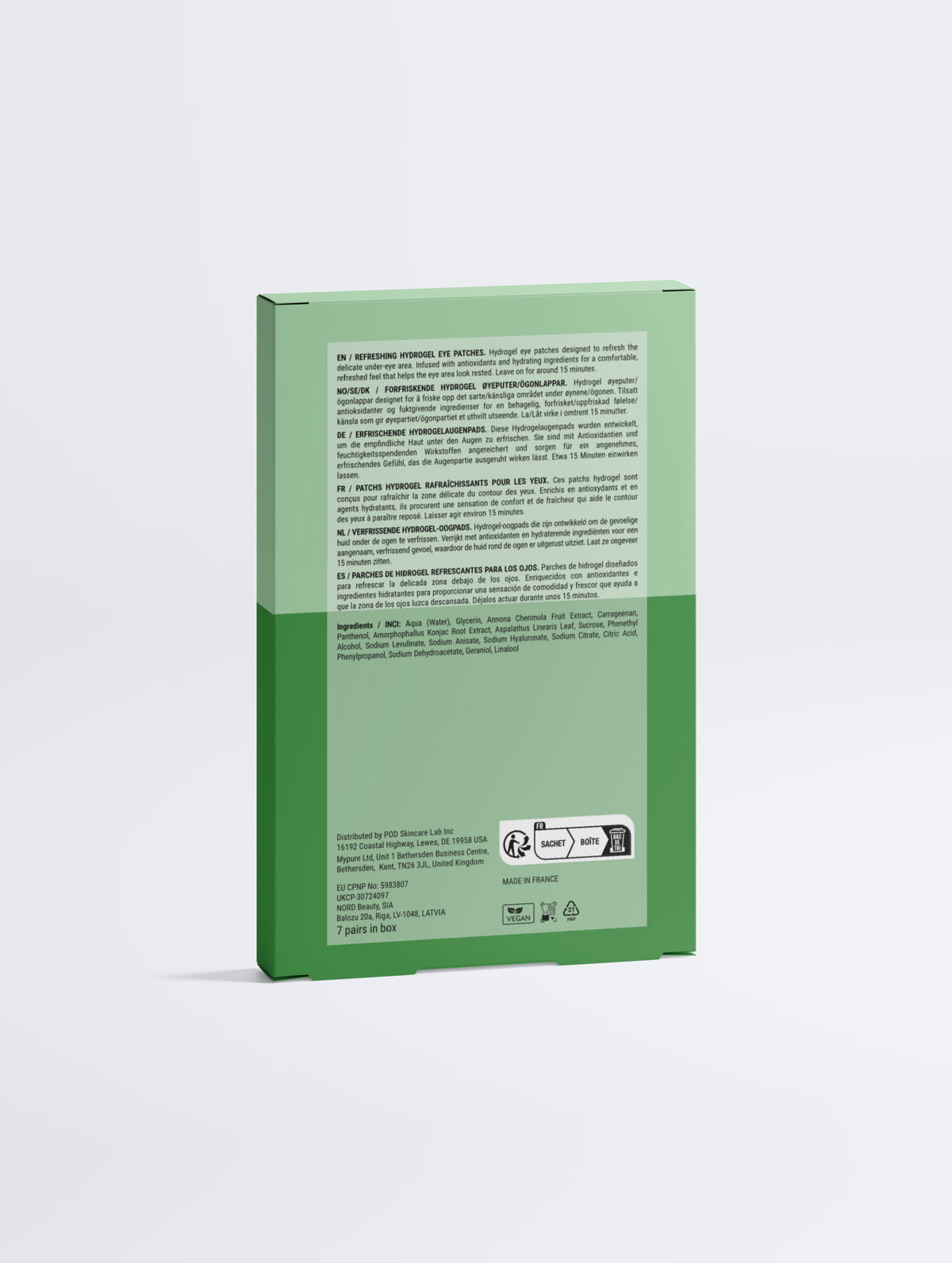 Anti-Fatigue Hydrogel Eye Patches