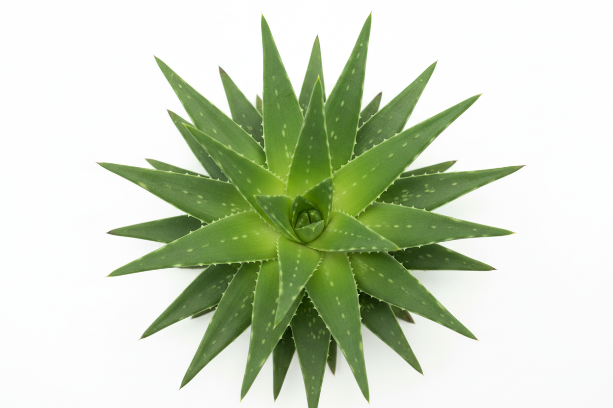 aloe vera on a white background