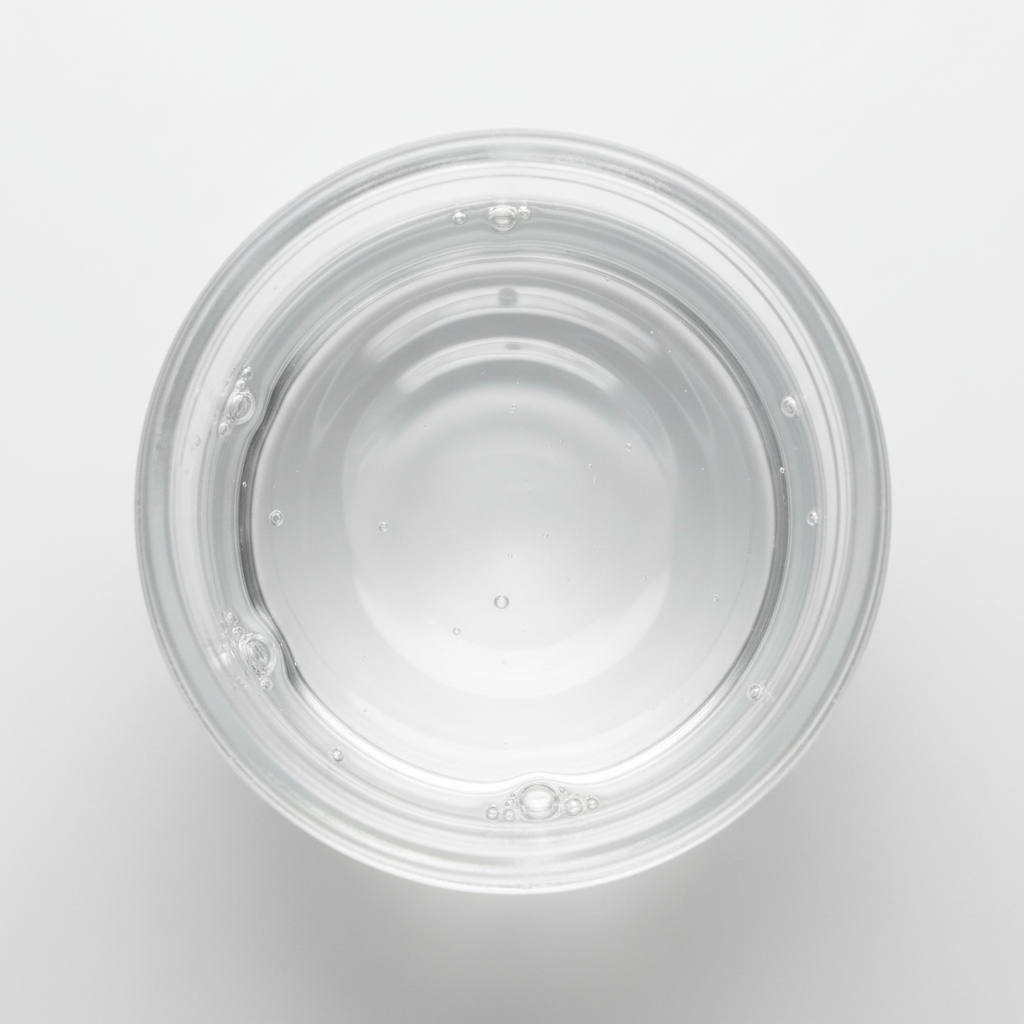 glycolic acid jus the liquid a closeup of it seen from above