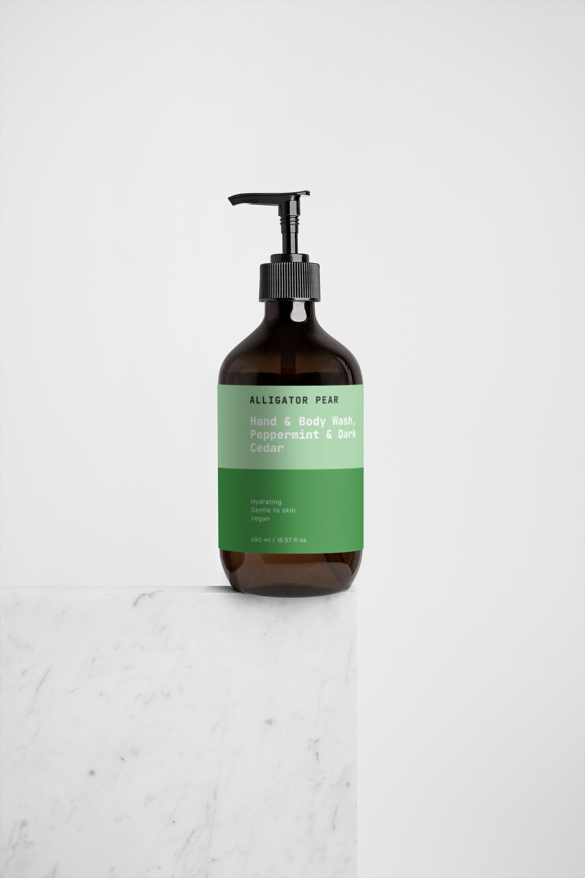 Hand & Body Wash, Peppermint & Dark Cedar
